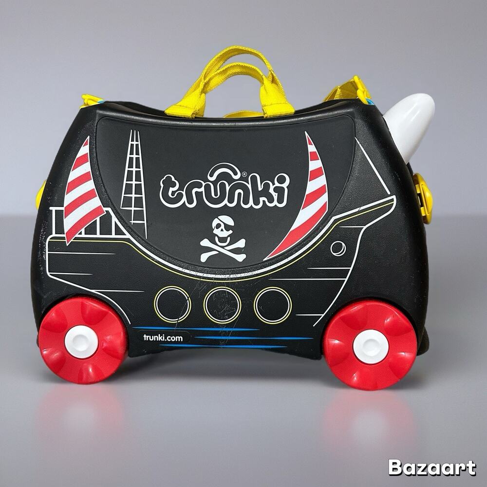 Trunki Ride-On Kids Pirate Suitcase Tow-Along Toddler Luggage Carry-On W/Key